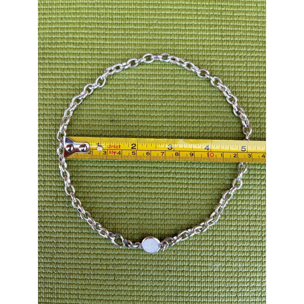 Vintage Peru 950 Sterling Silver Oval Chain Circle Medallion Necklace 17" 40g - Picture 6 of 16